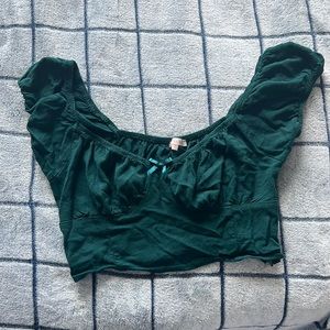 Pac Sun Emerald Green Bustier Top